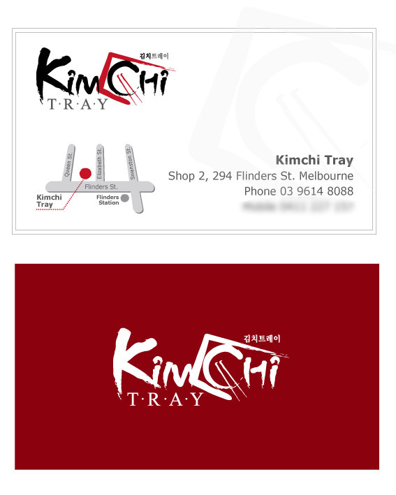 Kimchi Tray Business Card designed by SH Designs